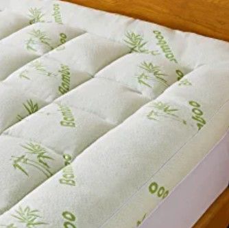 Photo 1 of Bamboo Mattress Topper Queen Size , Cooling Extra 3 Inch Thick Breathable Mattress pad, 8-21”Deep Pocket Soft Quilted Fitted Mattress Cover with Down Alternative Fill