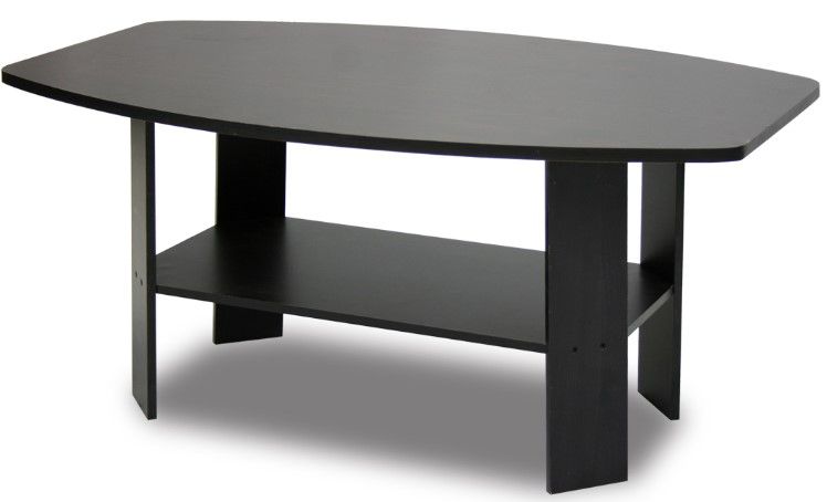 Photo 1 of Furinno Contemporary Engineered Wood Simple Design Coffee Table in Espresso