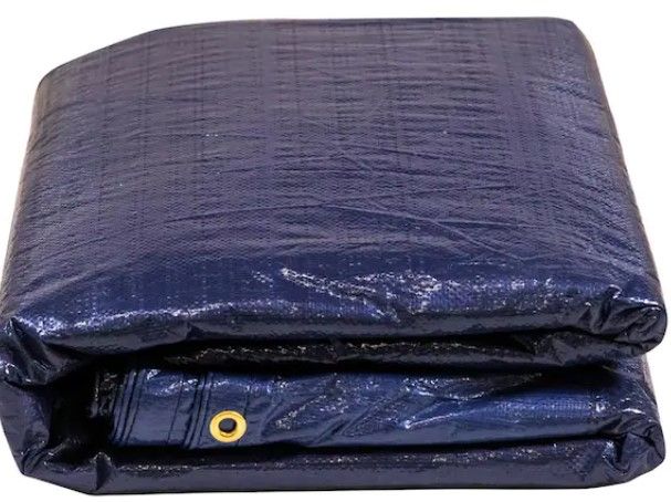 Photo 1 of 25 ft. x 45 ft. Subzero Rectangular Navy Blue in Ground Winter Pool Cover 8-Year