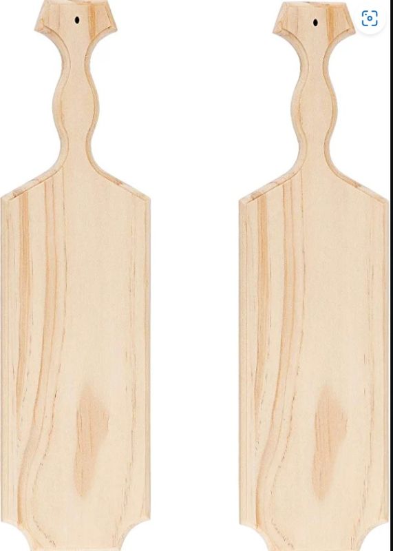 Photo 1 of [ 2 Pack ] Sorority Paddle 15 Inch | Solid Wooden Paddle for Greek and Fraternity | Unfinished Pine Wood Paddle * Open box, no visible damage or defect * (Stock photo for reference only)