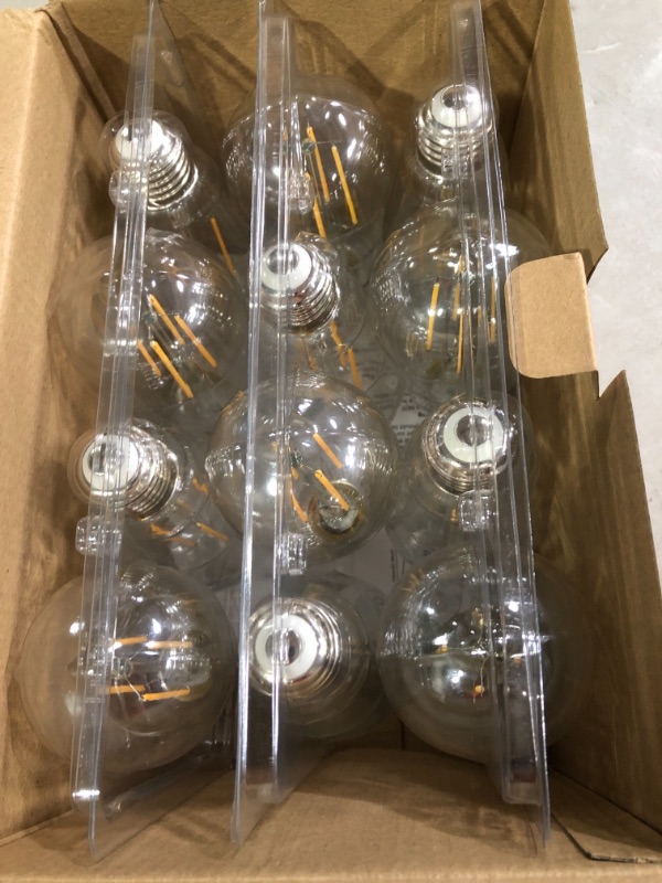 Photo 2 of 12-Pack Vintage 7W ST58 LED Edison Light Bulbs 60W Equivalent, 850Lumens, 3000K Soft Warm White, E26 Base LED Filament Bulbs, CRI90+, Antique Glass Style Great for Home, Bedroom, Office, Non-Dimmable