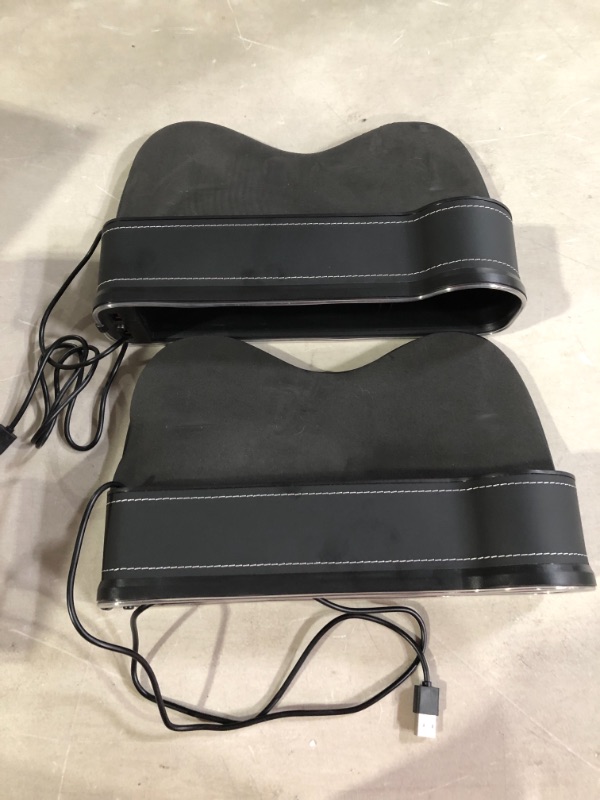 Photo 1 of RYANSTAR RACING Passenger Side Car Seat Gap Organizer with LED Lights Dual USB Charging PU Leather with Cup Holder (Black) for Cell Phones Keys Cards Wallets black 1