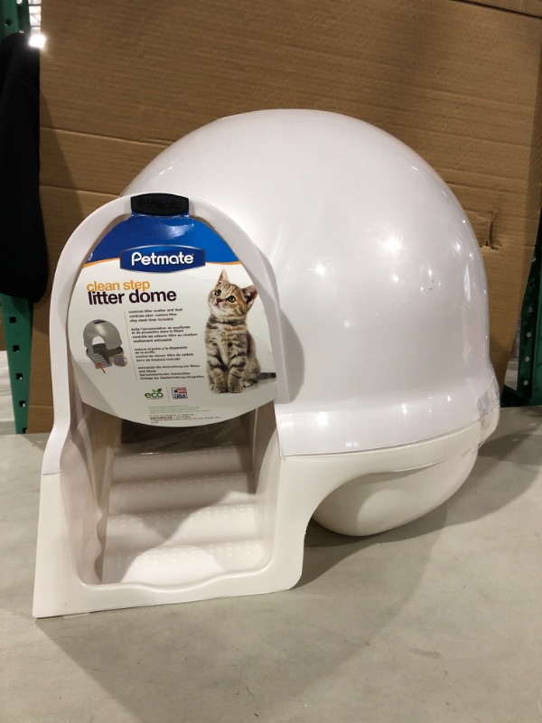 Photo 2 of Booda Dome Clean Step Cat Litter Box, Pearl.
* Open item, no visible damage or defect. *