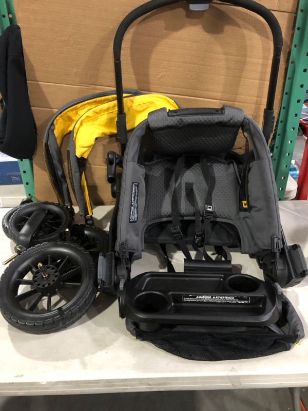 Photo 3 of Evenflo Pivot Xplore All-Terrain Stroller Wagon , Adventurer , 45x27x39 Inch (Pack of 1)
* Open box, carton damaged in shipping, No visible damage or defect on product. *