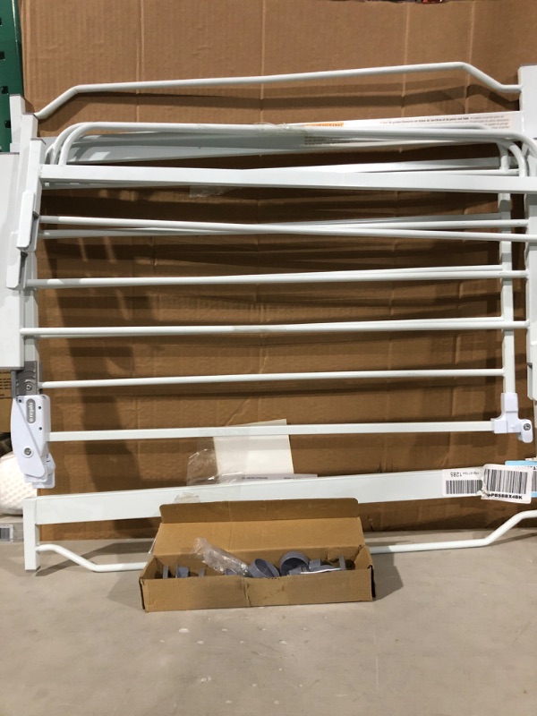 Photo 3 of Regalo 56-Inch Extra WideSpan Walk Through Baby Gate, Includes 4-Inch, 8-Inch and 12-Inch Extension, 4 Pack of Pressure Mounts and 4 Pack of Wall Cups and Mounting Kit, White.
* Open item, no visible damage or defect. * Hardware appears complete.