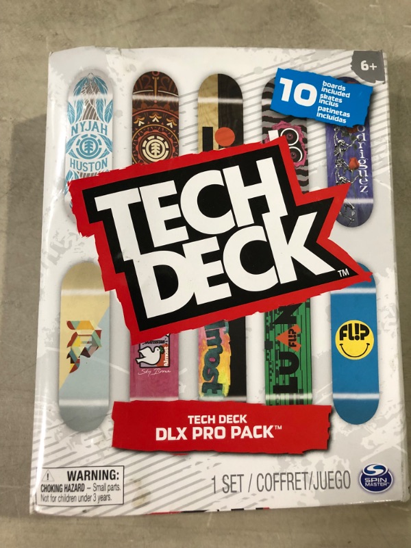 Photo 4 of TECH DECK, DLX Pro 10-Pack of Collectible Fingerboards, for Skate Lovers, Kids Toy for Ages 6 and up