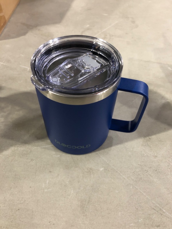 Photo 1 of DLOCCOLD Tumbler Double Wall Stainless Steel Vacuum Insulated Coffee Travel Mug with Lid and Handle Blue 