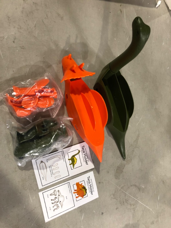 Photo 1 of Herd Pack (Pack of 2) Dinosaur Taco Holder Ultrasaurus and Triceratops (Each holds 2 tacos) 4 Tacos Birthdays Lunch Dinner (For adults and kids alike) Taco Party Grubkeepers by Penko