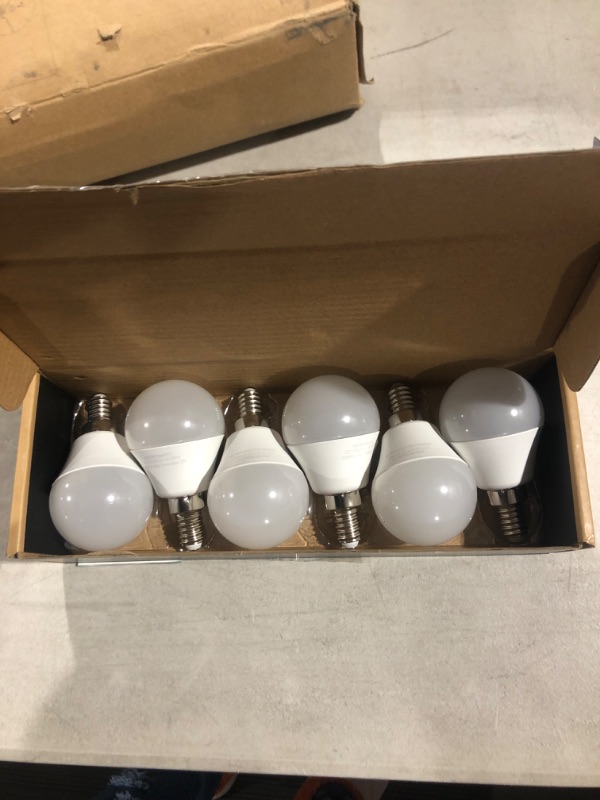 Photo 3 of 6 watt(60w Equivalent) Hansang LED Bulbs Light E12 Screw Base Candelabra Round Bulb 600 Lumen,High CRI,Daylight 5000K,G14 Decorative Bulb Non dimmable for Ceiling Fan 120V Pack of 6 (Daylight 5000K) Daylight 5000K 6 Count (Pack of 1)