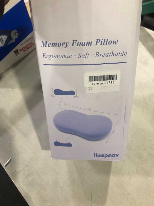 Photo 3 of KEEPMOV Cervical Memory Foam Pillow: Neck Pillows for Pain Relief Sleeping - Ergonomic Cervical Pillow for Neck and Shoulder Pain | Contour Support Bed Pillow for Side Back Stomach Sleepers Standard