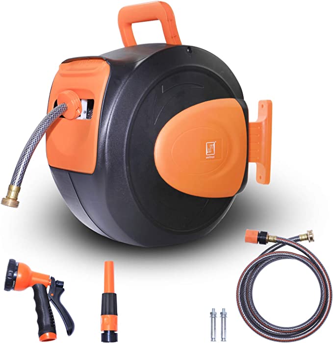 Photo 1 of 
Roll over image to zoom in







VIDEO
Wellmax Retractable Water Hose Reel with Wall Mount, Flexible Garden Hoses Expandable Up to 65ft + 7ft Hose Connector, Kink Free and Convenient Storage