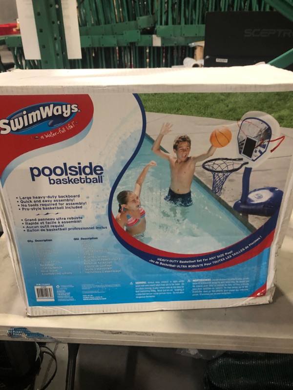 Photo 2 of SwimWays Poolside Basketball Game Blue