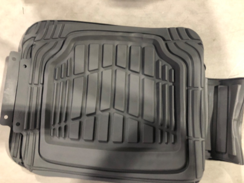 Photo 2 of Caterpillar CAMT-8303 Heavy Duty Car Mats All Weather ToughLiner Floor Mat for Auto Truck SUV & Van, Full Custom Trim to Fit Rubber Liners, Total Protection, Gray