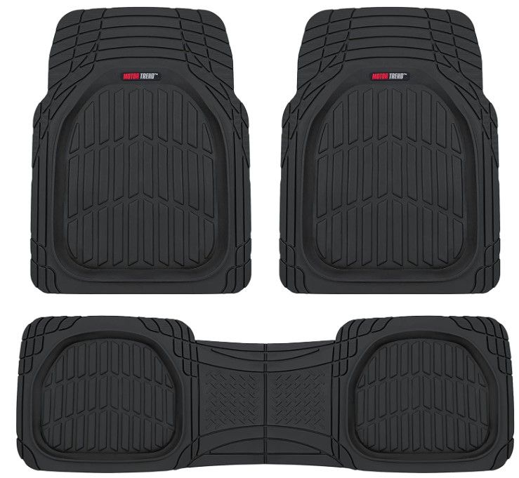 Photo 1 of 
Motor Trend - MT-923-BK 923-BK Black FlexTough Contour Liners-Deep Dish Heavy Duty Rubber Floor Mats for Car SUV Truck & Van-All Weather Protection, Universal Trim to Fit
