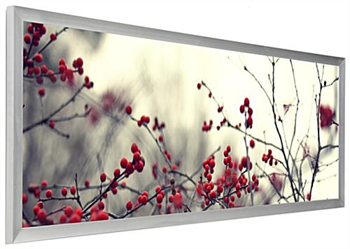 Photo 1 of 40 x 13.5 Panoramic Picture Frame for Wall, 1-inch Profile - Silver