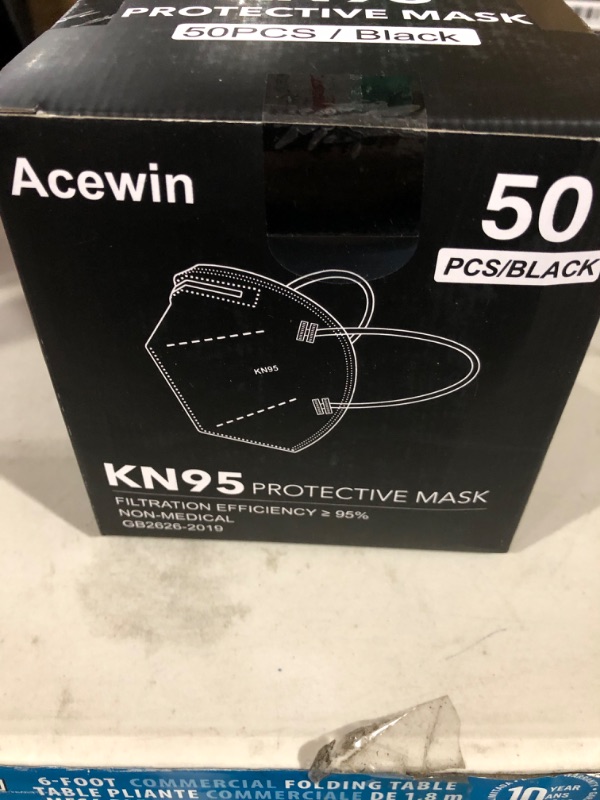 Photo 2 of Acewin KN95 Face Mask, 50 Pack Cup Dust Safety Face Masks, 5-Ply Breathable and Comfortable Safety Mask