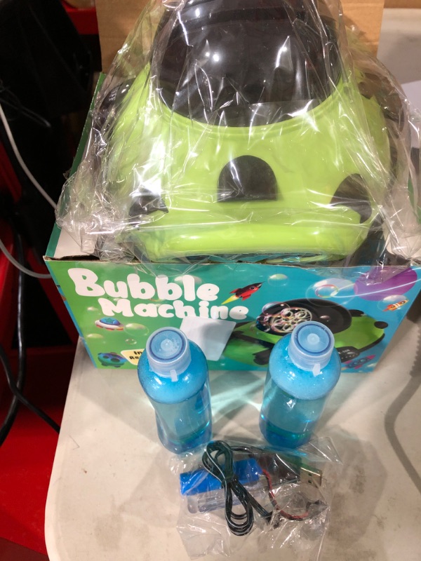 Photo 2 of 
Spaceship Bubble Machine for Toddlers, Automatic Bubble Blower Rechargeable with bubble solution