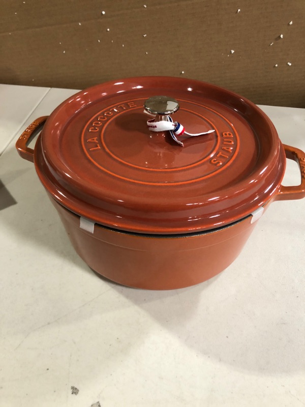 Photo 2 of  Enameled Cast Iron Signature Round Dutch Oven, 5.5 qt., Flame