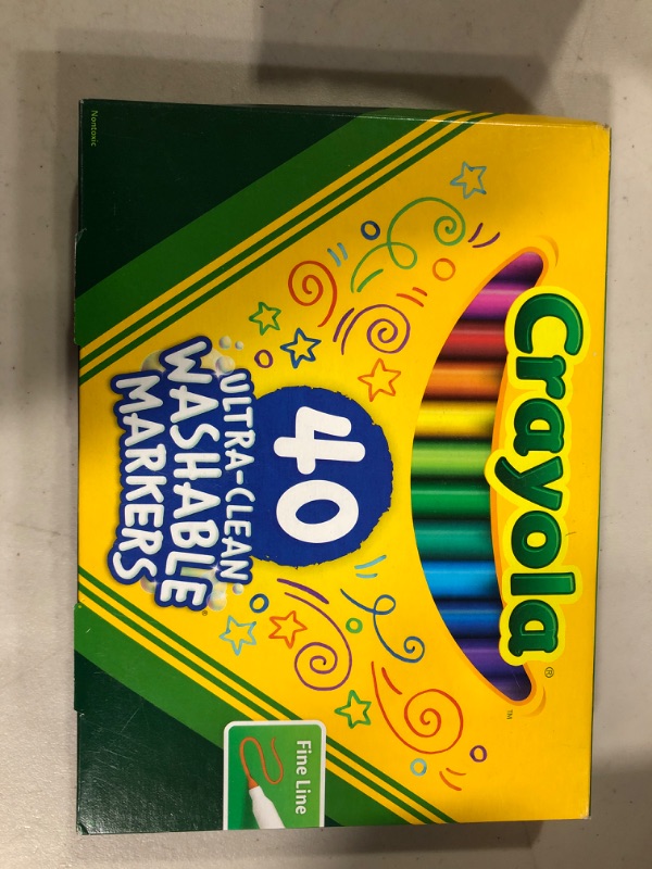 Photo 2 of Crayola Ultra Clean Fine Line Washable Markers, Kids Markers For School, Back To School Gifts, 40 Count