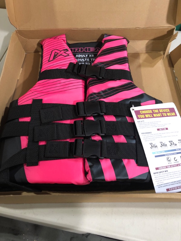 Photo 2 of Airhead Trend Life Vest | Youth, Men's and Women's in Pink or Blue X-small Pink