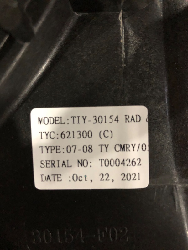 Photo 1 of TYC 621300 Cooling Fan Assembly Compatible with 2007-2011 Toyota Camry , Black