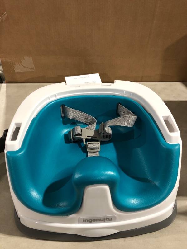 Photo 3 of Ingenuity Baby Base 2-in-1 Seat - Peacock Blue - Booster Feeding Seat