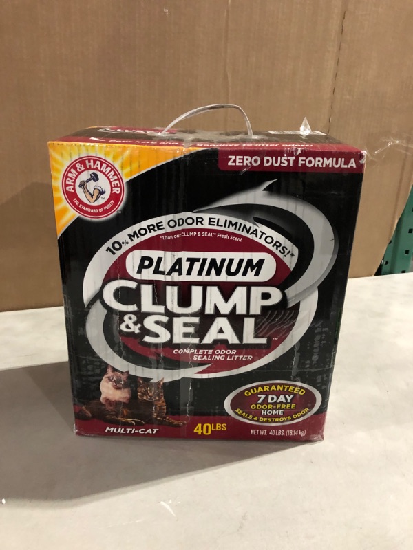 Photo 2 of ARM & HAMMER Clump & Seal Platinum Cat Litter 40 lb