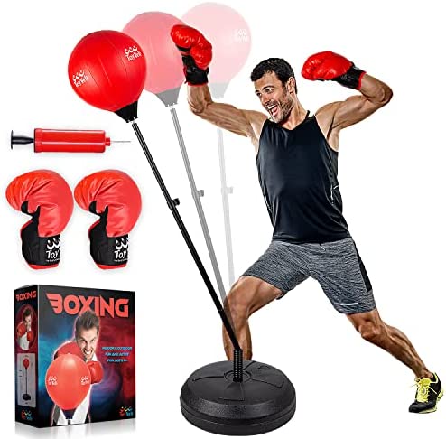 Photo 1 of *** PARTS ONLY ***ToyVelt Punching Bag for Kids and Adults Boxing Set with Adjustable Standing Base, Boxing Gloves, Hand Pump