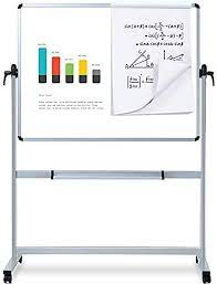 Photo 1 of Double-Sided Magnetic Mobile Whiteboard, 48 x 36 Inches, Aluminium Frame and Stand