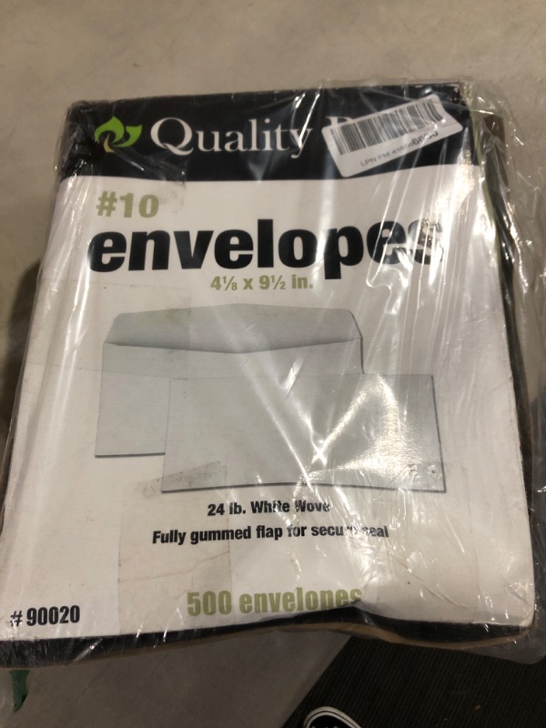 Photo 2 of 500 Self Seal Security Mailing Envelopes - #10 White Letter Businesses Envelopes -500 Peel and Seal Tinted Windowless # 10 Envelope - Printer Friendly - Self Stick Bulk Envelops