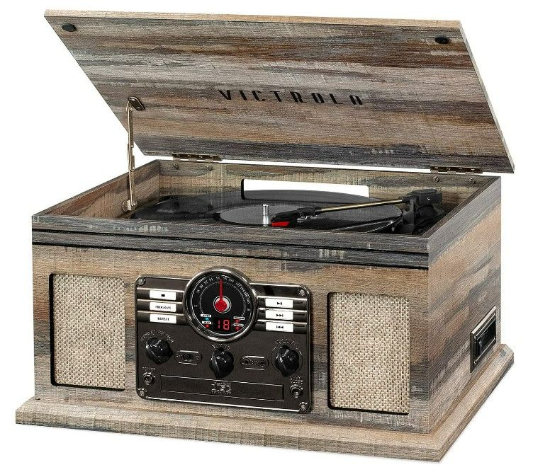 Photo 1 of Victrola Nostalgic 6-in-1 Bluetooth Record Player & Multimedia Center & Cassette Player, AM/FM Radio | Wireless Music Streaming