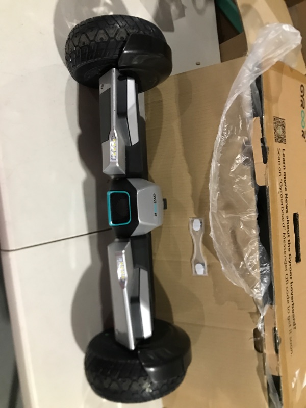 Photo 3 of ** SEE NOTES** Gyroor Warrior 8.5 inch All Terrain Off Road Hoverboard with Bluetooth Speakers and LED Lights, UL2272 Certified Self Balancing Scooter 1-black