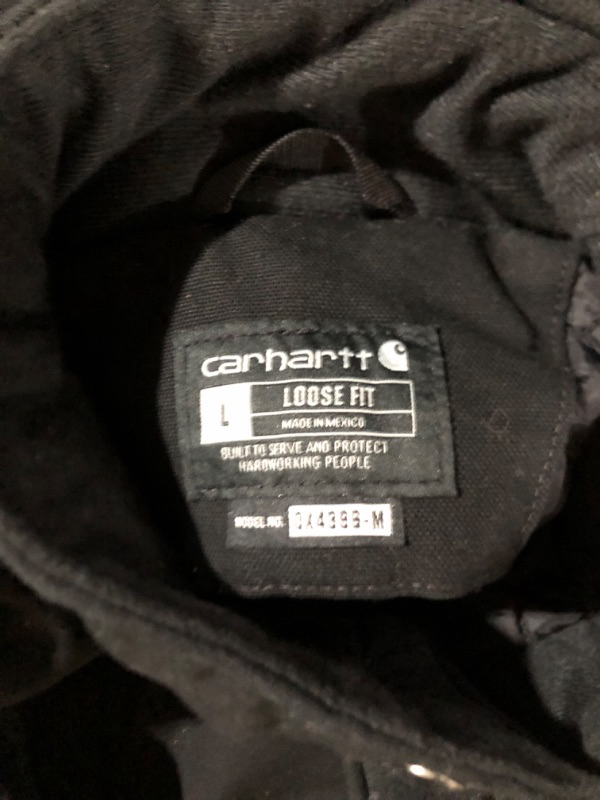 Photo 1 of Carhartt mens Loose Fit Washed Duck Insulated Coverall Large Black