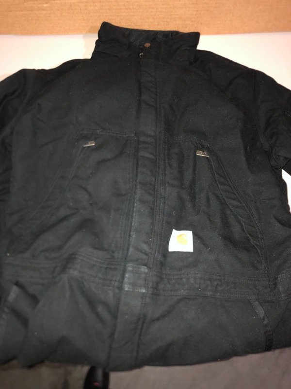 Photo 1 of Carhartt mens Loose Fit Washed Duck Insulated Coverall Large Black