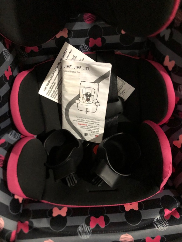 Photo 2 of Disney Baby Jive 2 in 1 Convertible Car Seat- Minnie Stripes