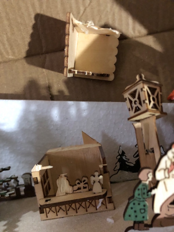 Photo 1 of Clever Creations Wooden Christmas Advent Calendar Snowy Town