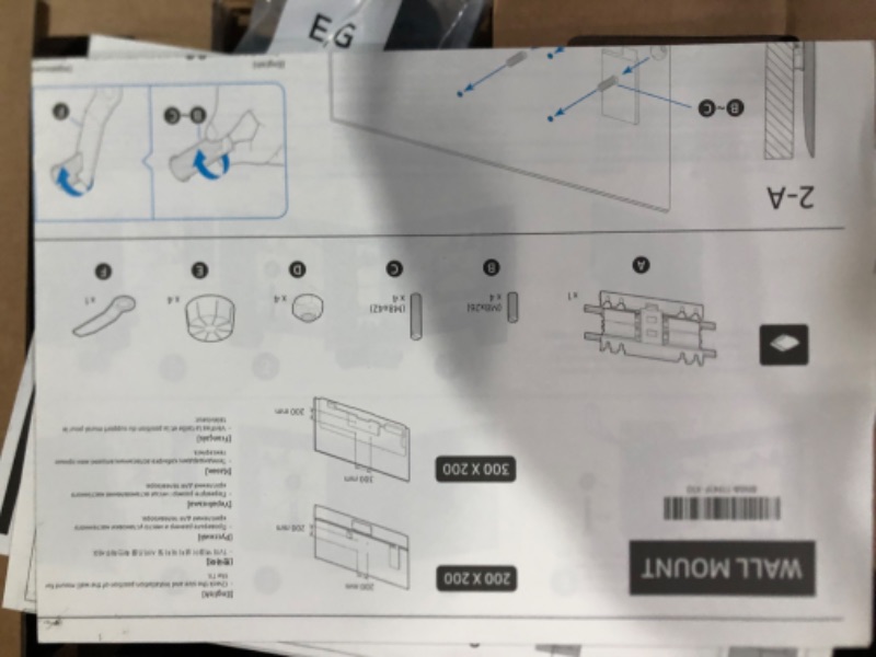 Photo 2 of SAMSUNG Full Motion Slim TV Wall Mount, Fits 55”- 65” TVs, Black