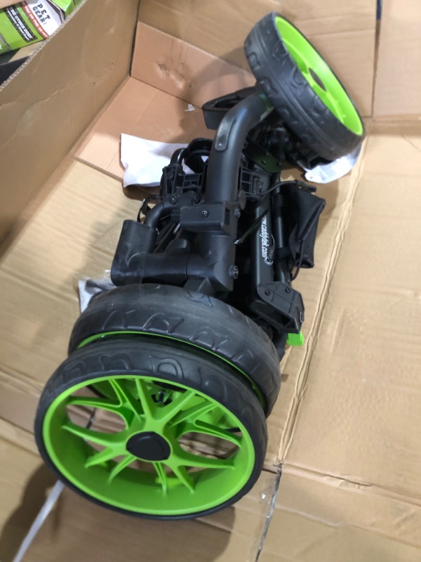 Photo 6 of CaddyTek 3 Wheel Golf Push Cart- Lime