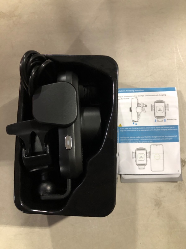 Photo 2 of ZeeHoo Wireless Car Charger,15W Fast Charging Auto-Clamping Car Mount,Qi Air Vent Phone Holder 