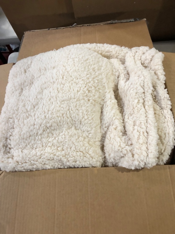 Photo 3 of Brooklyn Loom - Soft and Luxurious Marshmallow Sherpa Throw