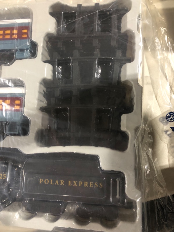 Photo 3 of Lionel The Polar Express Ready-to-Play Set, Battery-Powered Berkshire-Style Model Train Set with Remote , Black