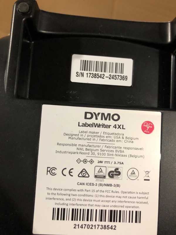 Photo 4 of !!!SEE CLERK NOTES!!!
DYMO 1755120 LabelWriter 4XL Thermal Label Printer 