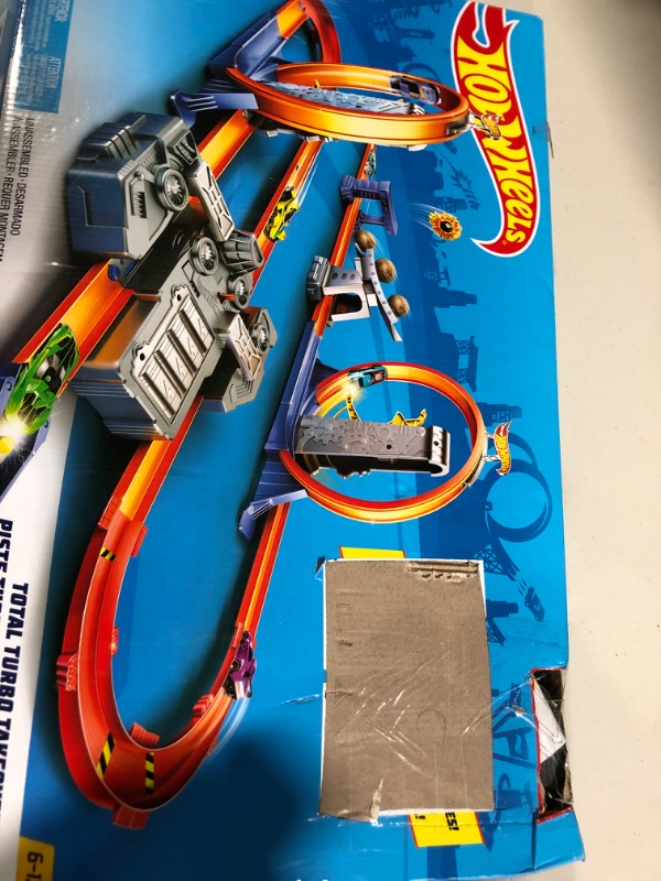 Photo 2 of Hot Wheels Track Builder Total Turbo Takeover Track Set,