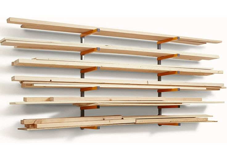 Photo 1 of Bora Wood Organizer and Lumber Storage Metal Rack with 6-Level Wall Mount