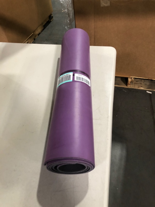 Photo 2 of BalanceFrom All Purpose 1/2-Inch Extra Thick High Density Anti-Tear Exercise Yoga Mat with Carrying Strap and Yoga Blocks Purple Mat Only