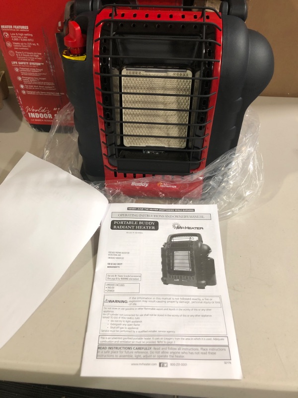 Photo 2 of !!!SEE CLERK NOTES!!!
Mr. Heater Buddy Portable Propane Heater, 9,000-BTU 