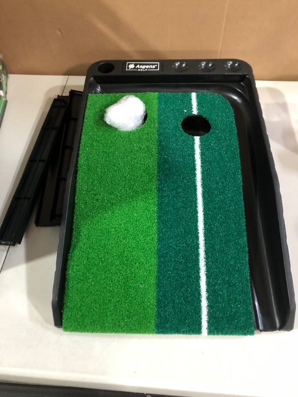 Photo 2 of Asgens Golf Putting Green Mat with Auto Ball Return System 3 Bonus Balls 