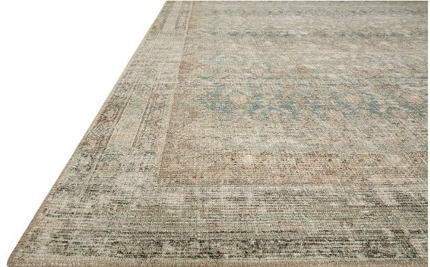 Photo 1 of Angela Rose x Loloi Aubrey Collection AUB-03 Jade / Natural, Traditional  Accent Rug Jade 