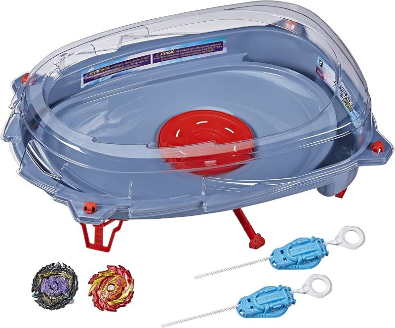 Photo 1 of BEYBLADE Burst Surge Speedstorm Motor Strike Battle Set -- Battle Game playset with Motorized Stadium, 2 Battling Top Toys and 2 Launchers