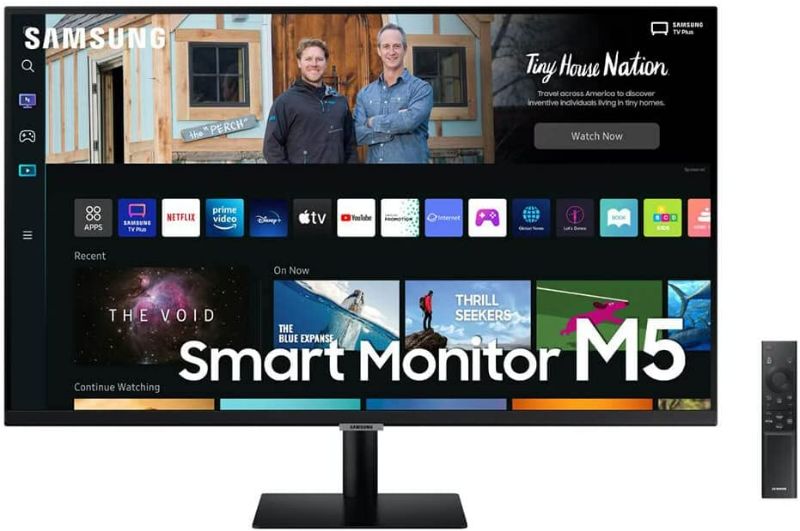 Photo 1 of SAMSUNG 32" M50B Series FHD Smart Monitor w/Streaming TV, 4ms, 60Hz, HDMI, HDR10, Watch Netflix, YouTube and More, Slimfit Camera, IoT Hub, Mobile Connectivity, 2022, LS32BM502ENXGO, Black